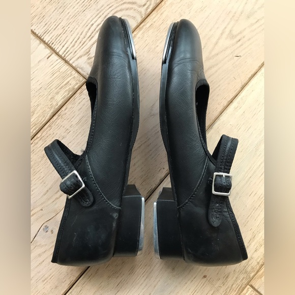 black leather ladies capezio tap shoes size 8M - Picture 4 of 4